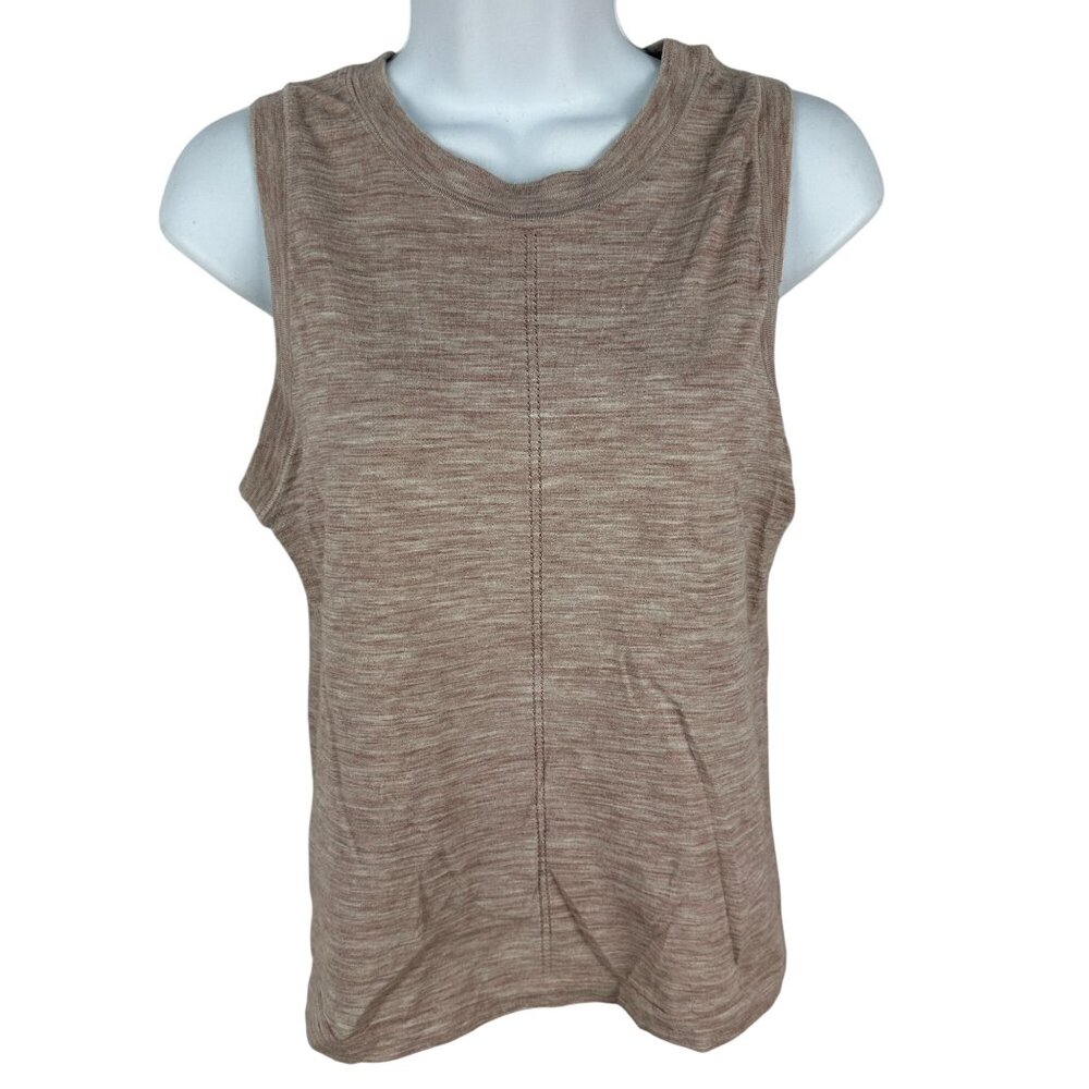 Athleta Womens Sleeveless Heathered Brown Tank Top Size XS